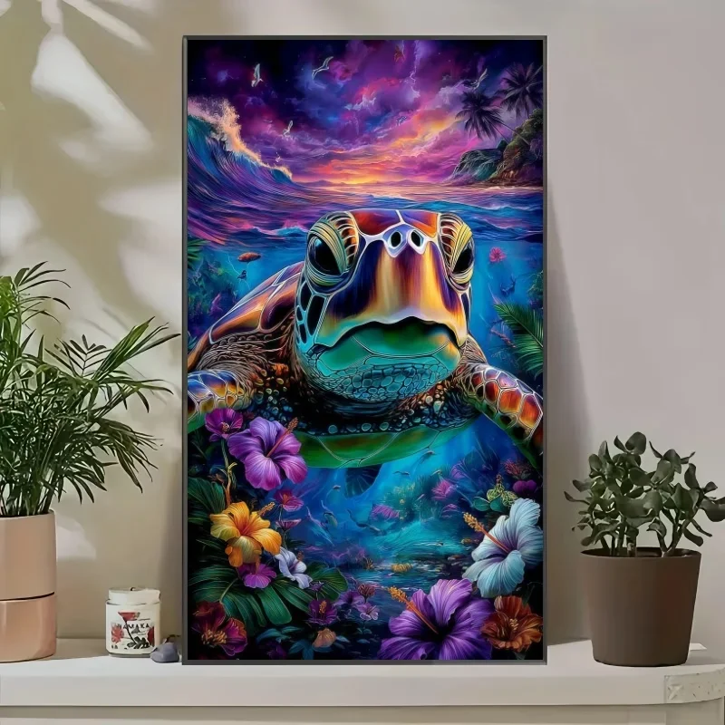 DIY Diamond Painting Jewelry Cross Stitch Full Square Round Drill Undersea Big Turtle Landsape Diamond Art Kit Mosaic Embroidery