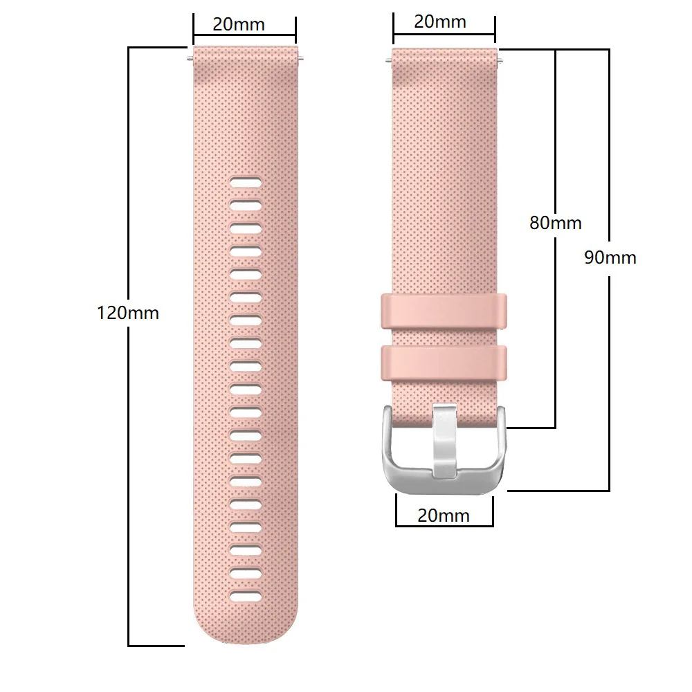 20mm pulseira esportiva para garmin venu sq 2/2 plus silicone pulseiras de relógio para garminmove tendência/forerunner 55 245/vivoactive 3 pulseira