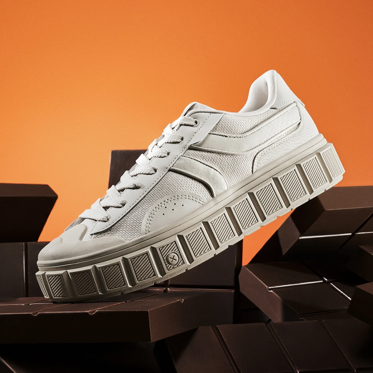 Xtep Chocolate π Skateboarding Shoes For Men 2024 Spring Lace Up Men\'s Sports Shoes Low Top Casual Outdoor Shoes 876119310011