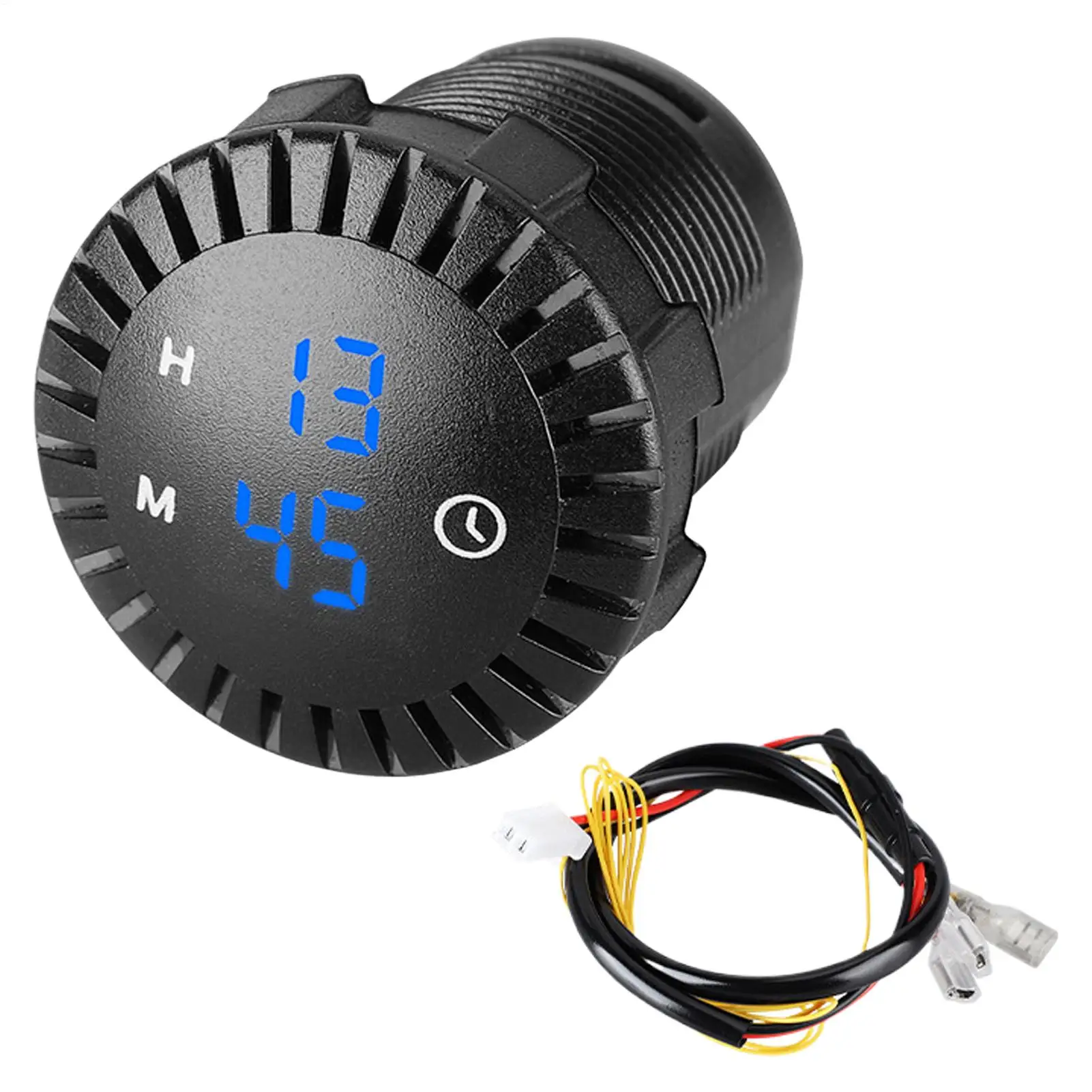 Mini Boat Clock Waterproof LED Display 12 Volt 24 Volt Car Interior Touch Digital Clock For Men Women Drivers Owners Commuting