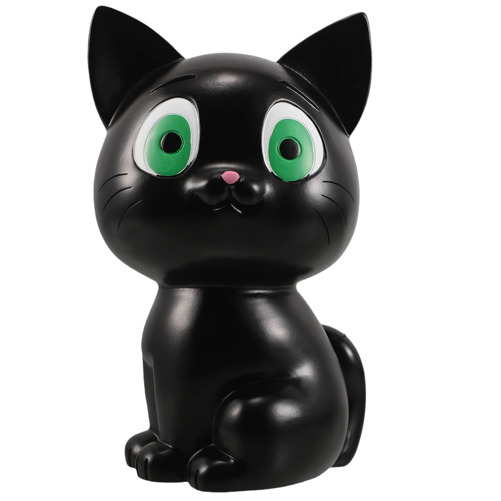 Salvadanaio creativo per gatti Nero infrangibile per bambini Salvadanaio Scatola portamonete con statua di animale carino per la decorazione della scuola domestica Regalo di compleanno