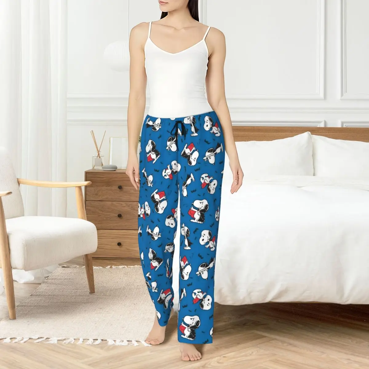 

Custom Womens S-Snoopys Pajama Pants Printed Animation Sleep Sleepwear Bottoms with Pockets