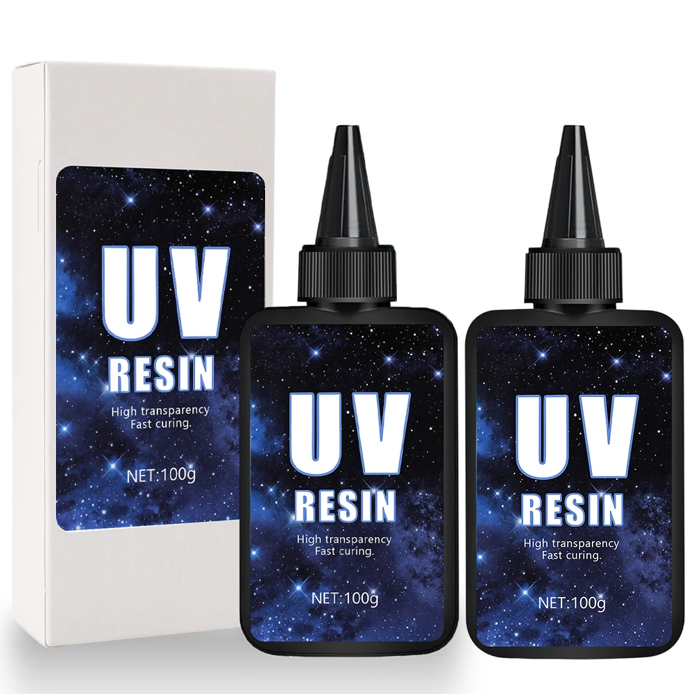 UV resin kit - larger size and 200g upgraded hard crystal transparent resin for craft jewelry production