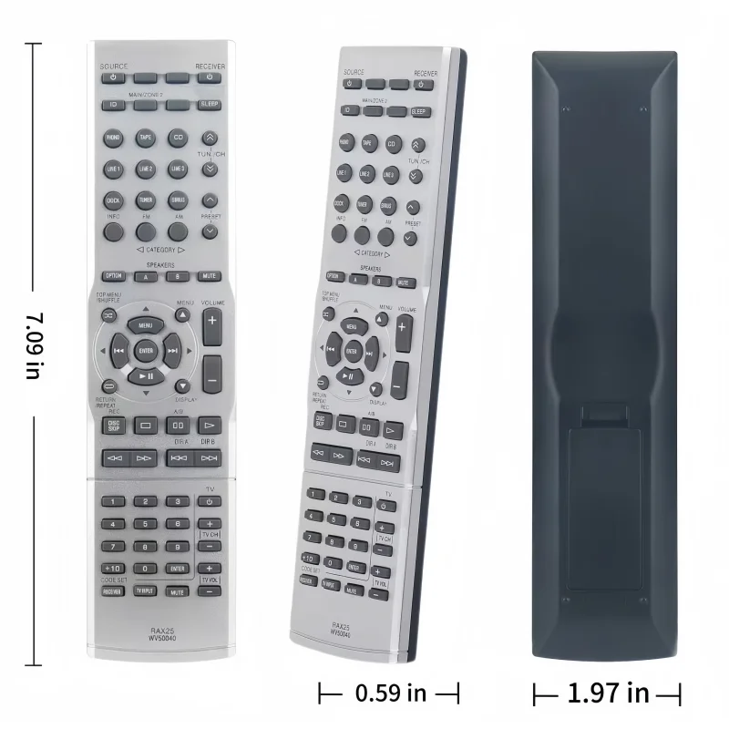 Universal A/V Receiver Remote Control Replacement for Yamaha RAX25 WV50040 RAX26 RAX27 Audio Video Equipment
