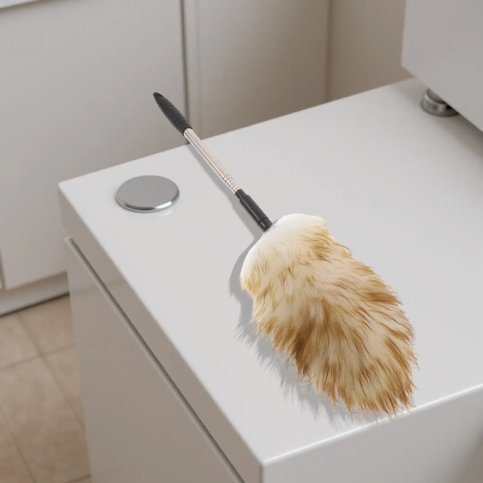 

Выдвижная телескопическая щетка для чистки потолков и вентиляторов из нержавеющей стали, 30-55 дюймов, антистатическая, моющаяся