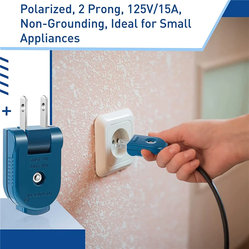 ارتفاع 7 قطعة تمديد الحبل التوصيل استبدال 2 الشق ، الاستقطاب ، المكونات الكهربائية تدوير المكونات الكهربائية تمديد الحبل ، الولايات المتحدة التوصيل