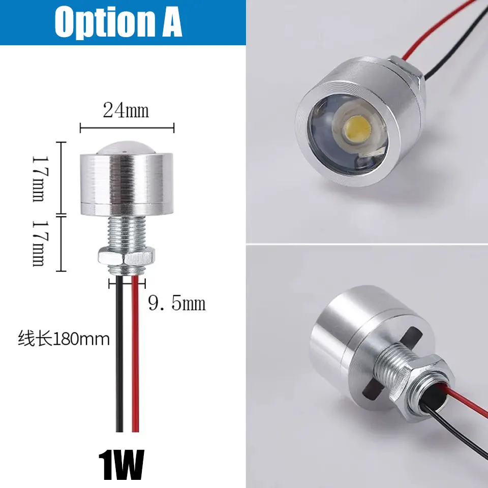 LED Beads 1W High Brightness Light Source DC5V Small Spotlight Bulb Chip USB Creative Wick Mini DIY Model Light