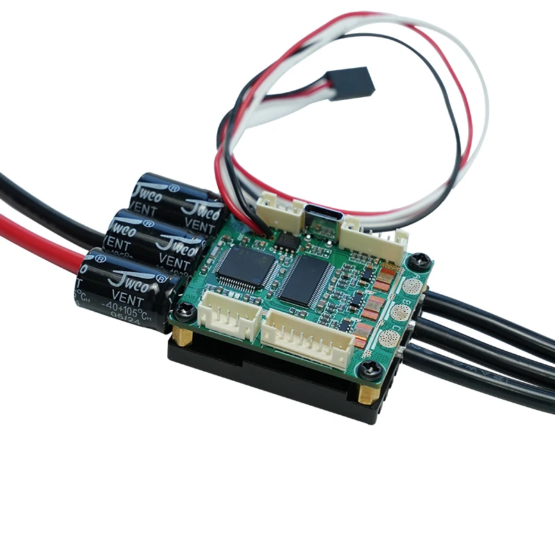 HOEYI MINI V6.7PRO HYESC6.7PRO يعتمد على VESC مع المشتت الحراري المؤكسد من الألومنيوم لمحرك FOC بدون فرش VESC6