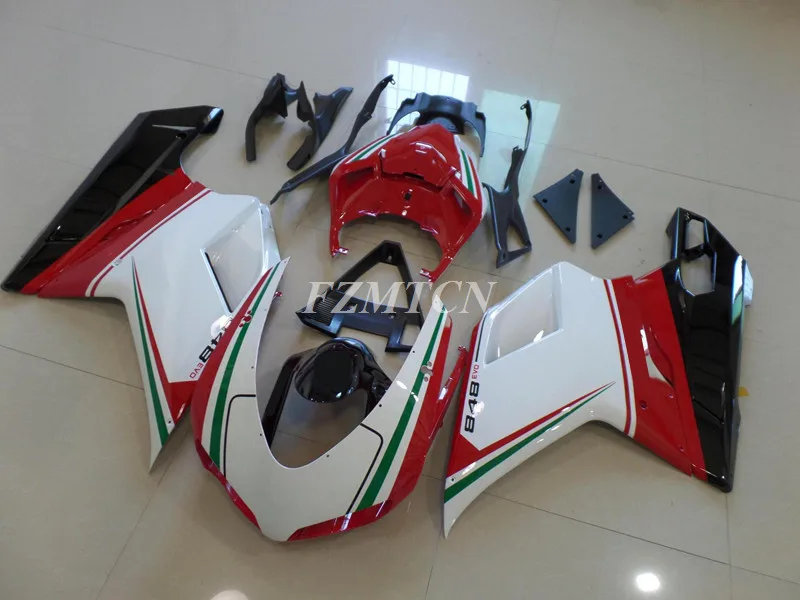 4Gifts New ABS Whole Motorcycle Fairings Kit Fit For DUCATI 848 evo 1098 1198 1098s 1198s Bodywork Set Custom Red Green