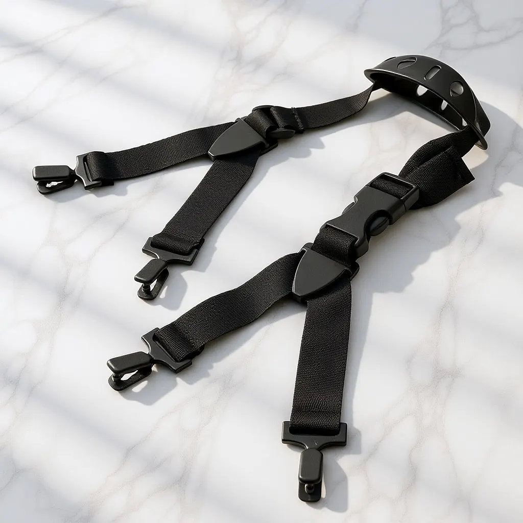 

Lightweight Adjustable Safety Strap Chin Strap Chin Cup Black White Quick Clip Design Suitable Hard Hat Fixing