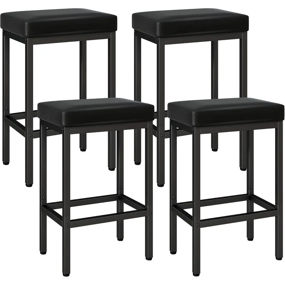 

26 Inch Counter Height Bar Stools Set o 4, White ern Kitchen Barstools with Metal Leg, Bar Stool Chairs or Kitchen Island Counte