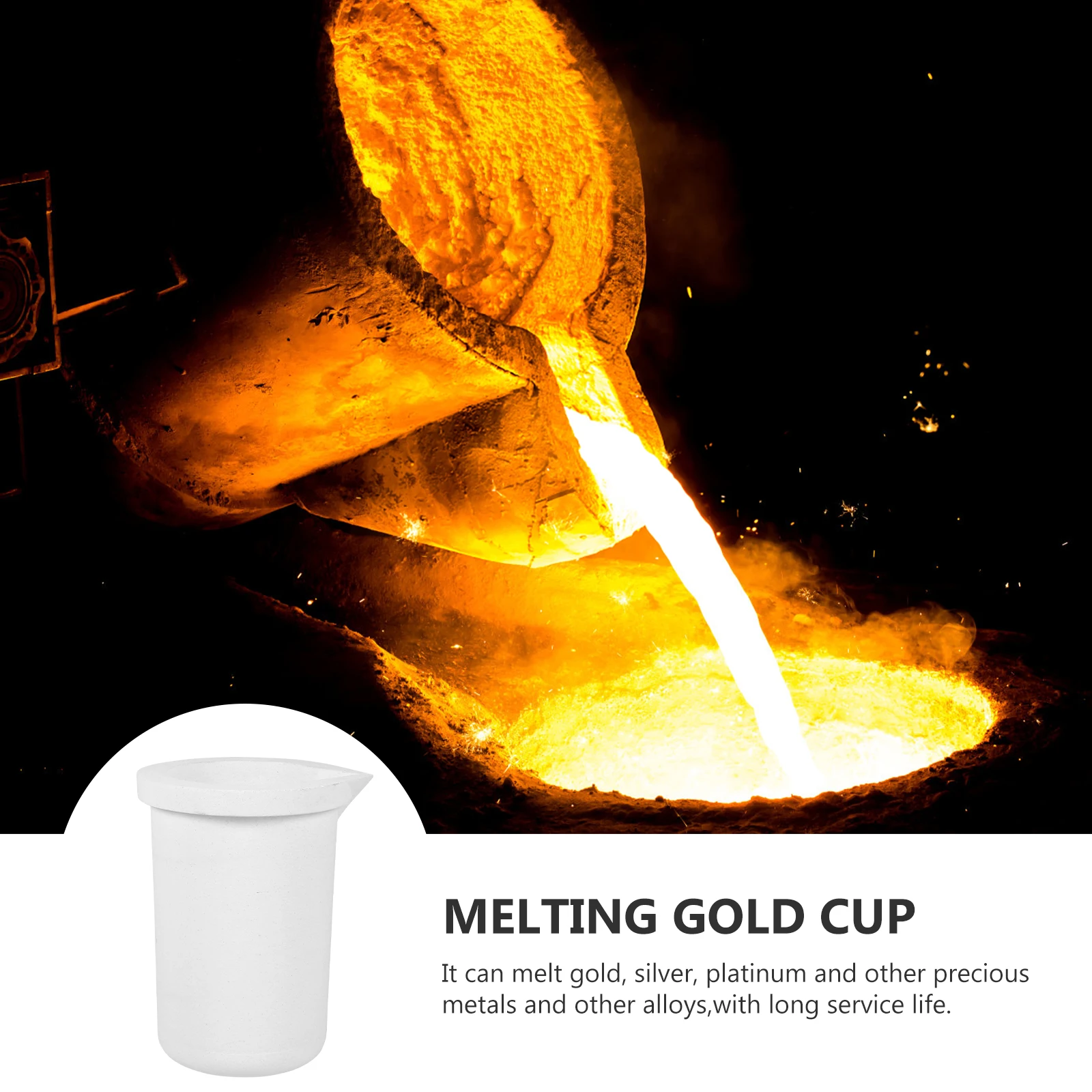 2KG High Purity Ceramic Crucible Quartz Melting Gold Cup Thermal Resistant Smelting Bowl Crucible Dish Long Life