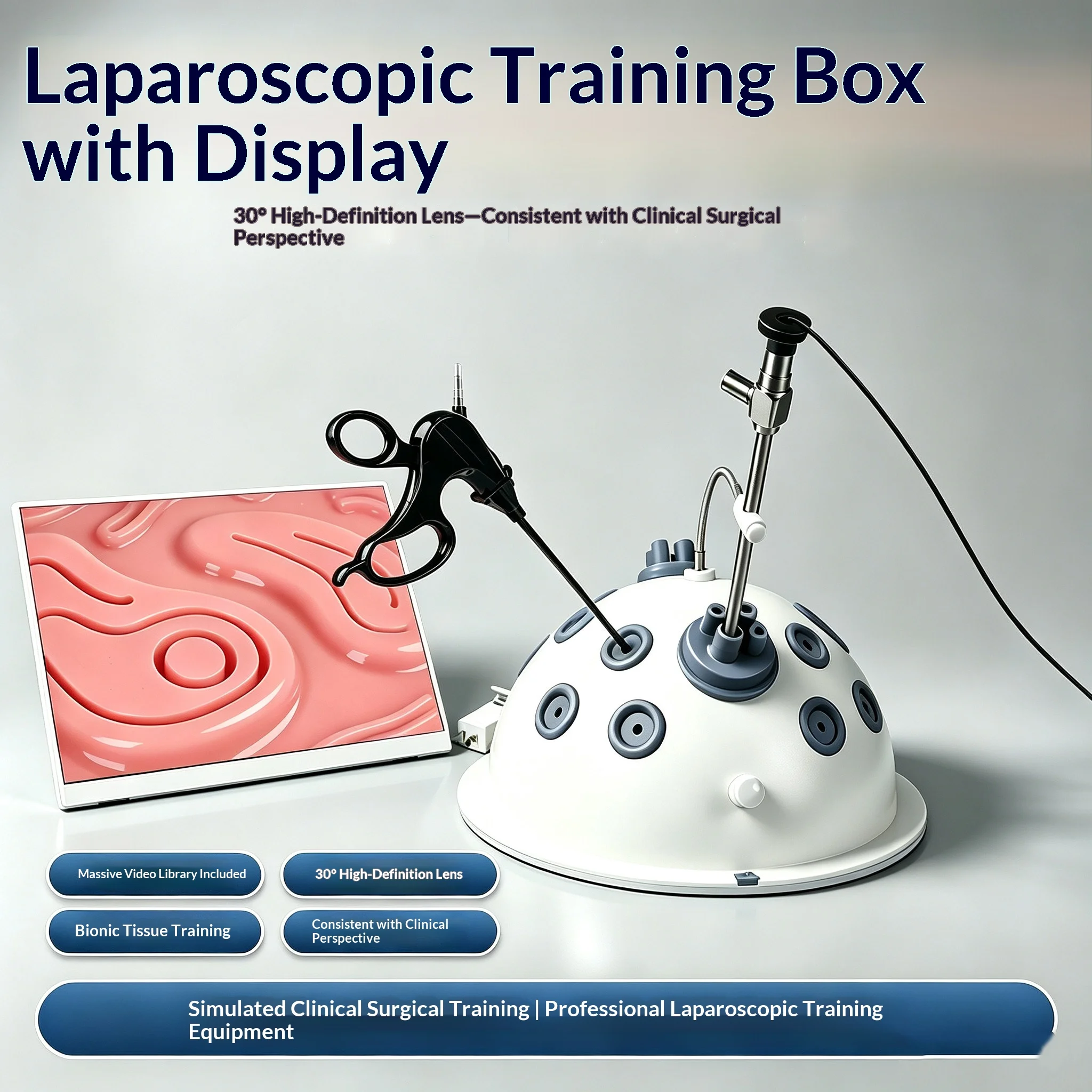 Laplay Laparoscopic Simulator Trainer Laparoscopy Training Box with 0/30 Degree Camera