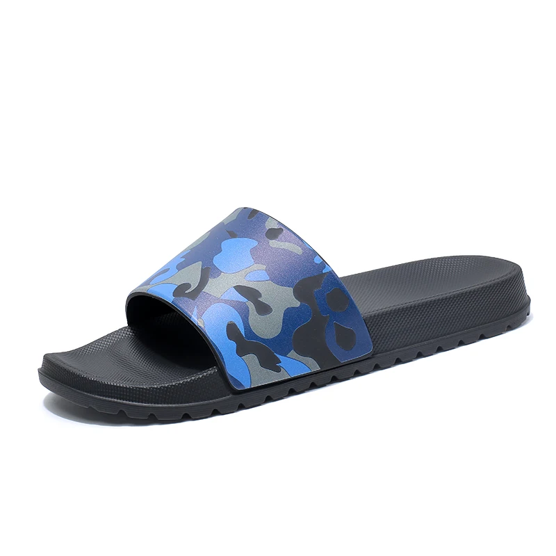 

Camouflage Print Slide Sandals Anti Slip EVA Open Toe Slides Casual Indoor Shower Outdoor Beach Pool Slippers for Men 4 Colors