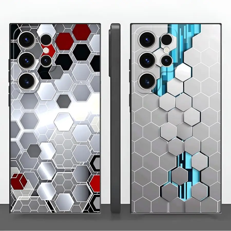 Funda Phone Cover Case for Samsung Galaxy S26 Note 20 Ultra 8 9 10 S10 S9 S23 S25 Ultra S24 Plus S21 FE S20 Metal Marble