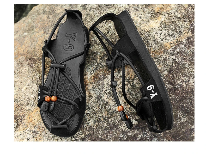 Summer Men Sandals New High Quality Leather Mens Casual Shoes Outdoor Men Leather Sandals for Men Beach Shoes Roman Men's Shoes