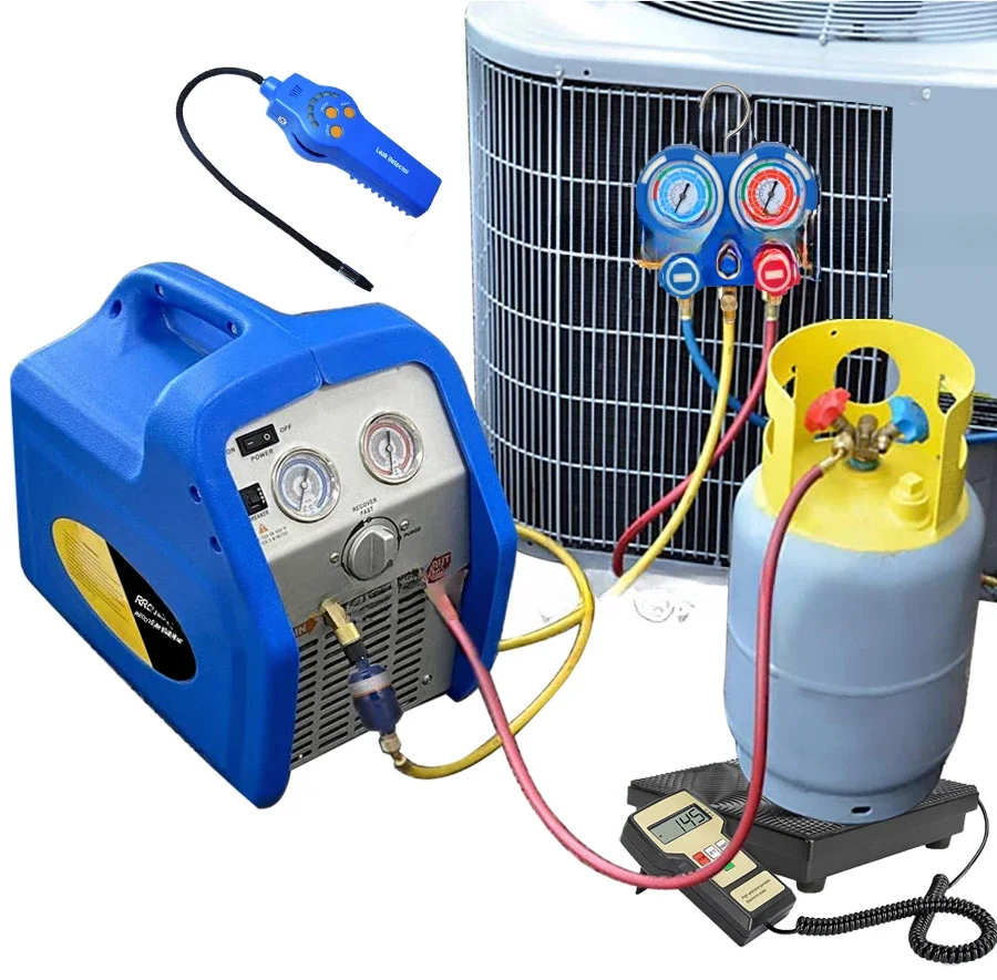 

l For R32 R1234YF R410A R134a Refrigerant Recovery Machine 1 HP RR500 Car Air conditioner