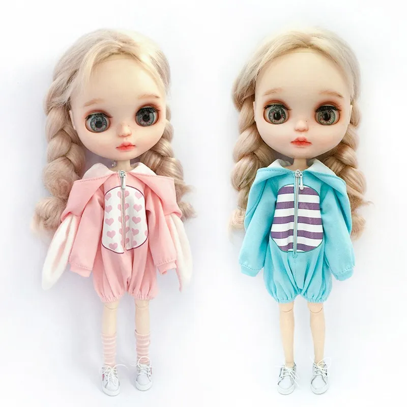 HOUZIWA  NEW OB24 Doll Clothes Blyth Doll Suit One-piece