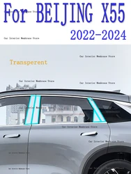 For BEIJING X55 2022-2024 2023 B -Pillars Car Exterior Automobile Pillar Anti-scratch TPU film protect Protective Film