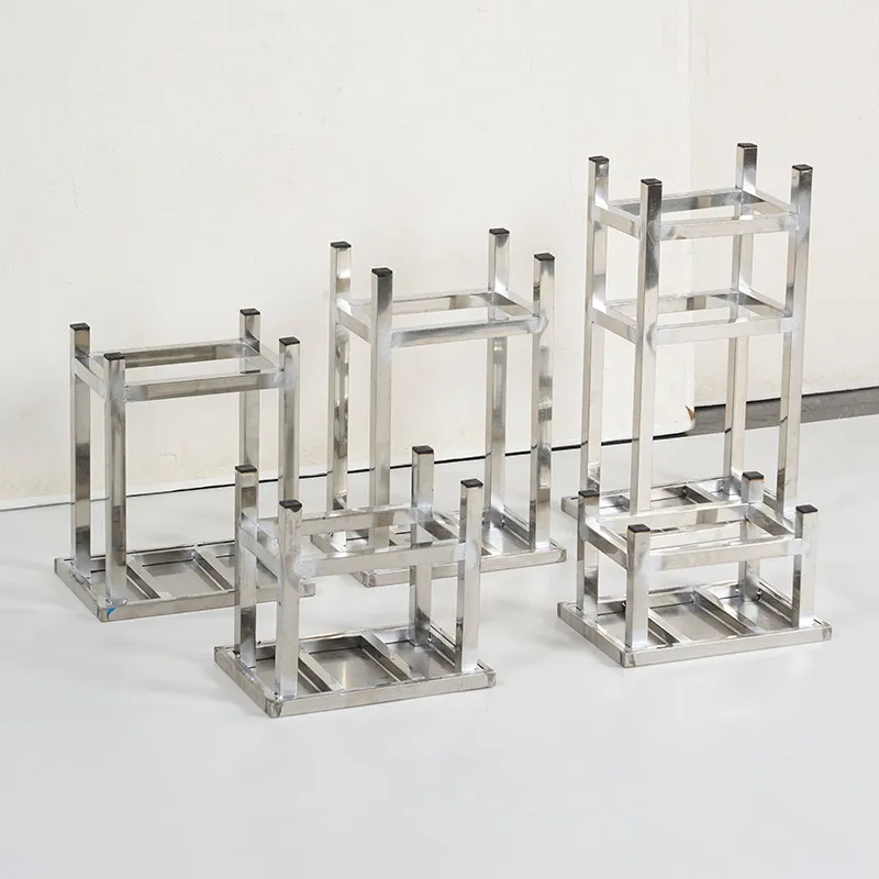 Thickened 304 Stainless Steel Square Stool Heavy Duty Industrial Lab Bench Home Kitchen Dining Chair