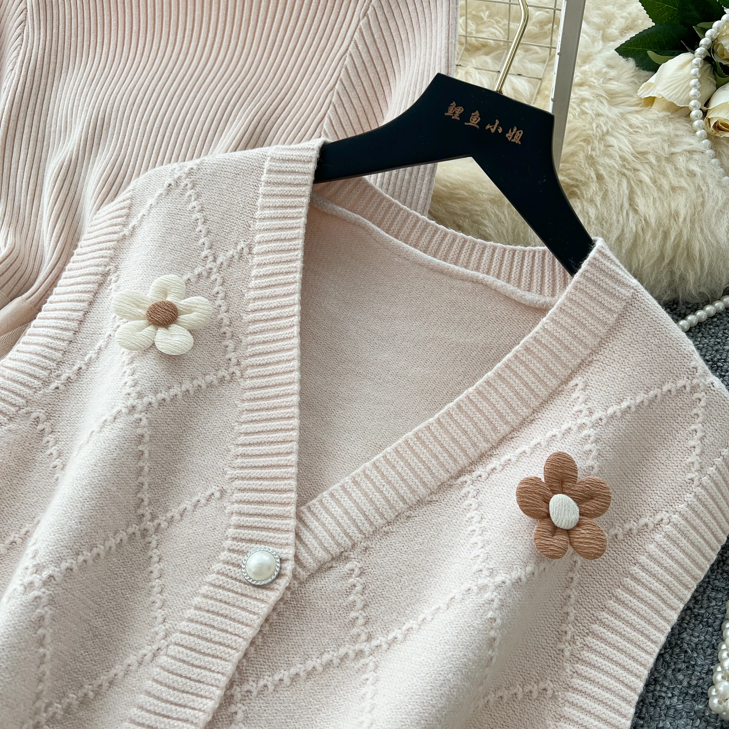 Chic vintage Maglia impiombata Maglia sottile Elegante Fata moda coreana Boho Vestito estivo da donna