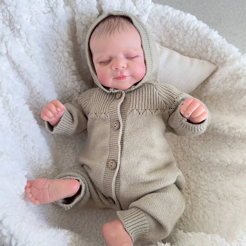 

20inch Already Painted Finished Reborn Doll Quinlyn Cute Sleeping Baby 3D Painting with Visible Veins Drop Shipping