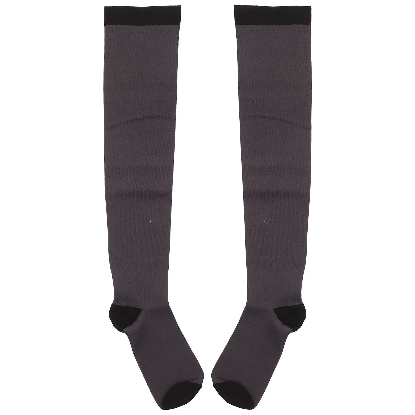 زوج واحد من جوارب الجري المضغوطة العالية للركبة، جوارب رياضية قابلة للتنفس لركوب الدراجات في الهواء الطلق والمشي لمسافات طويلة في الماراثون واستخدام اللياقة البدنية #1