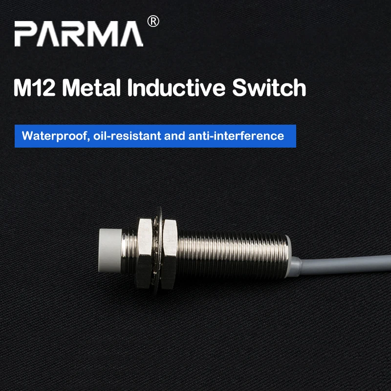 12MM metal induction switch waterproof shielded M12 proximity switch sensor three-wire NPN normally open 24V