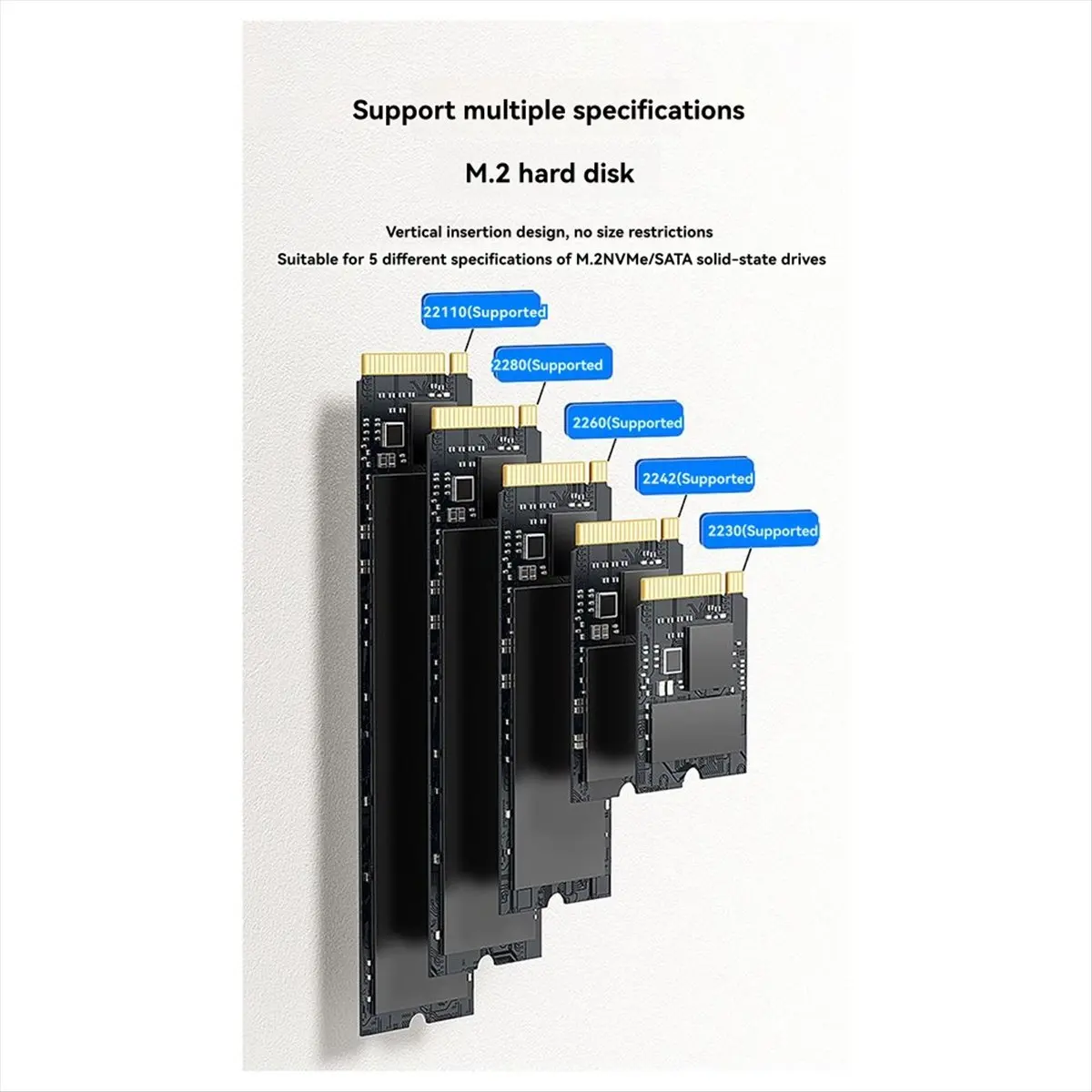 DT81 Dual Disk M.2 Dual Protocol, Hard Disk Seat, Solid State Drive Box TYPE-C HUB Expansion 10Gbps EU Plug
