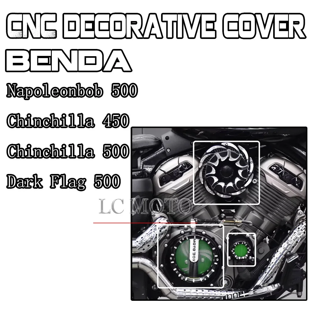

For BENDA Napoleonbob 500 Chinchilla 450 500 Dark Flag 500 Motocycle Transparent Clutch Cover Air Filter Engine Water Pump Cover