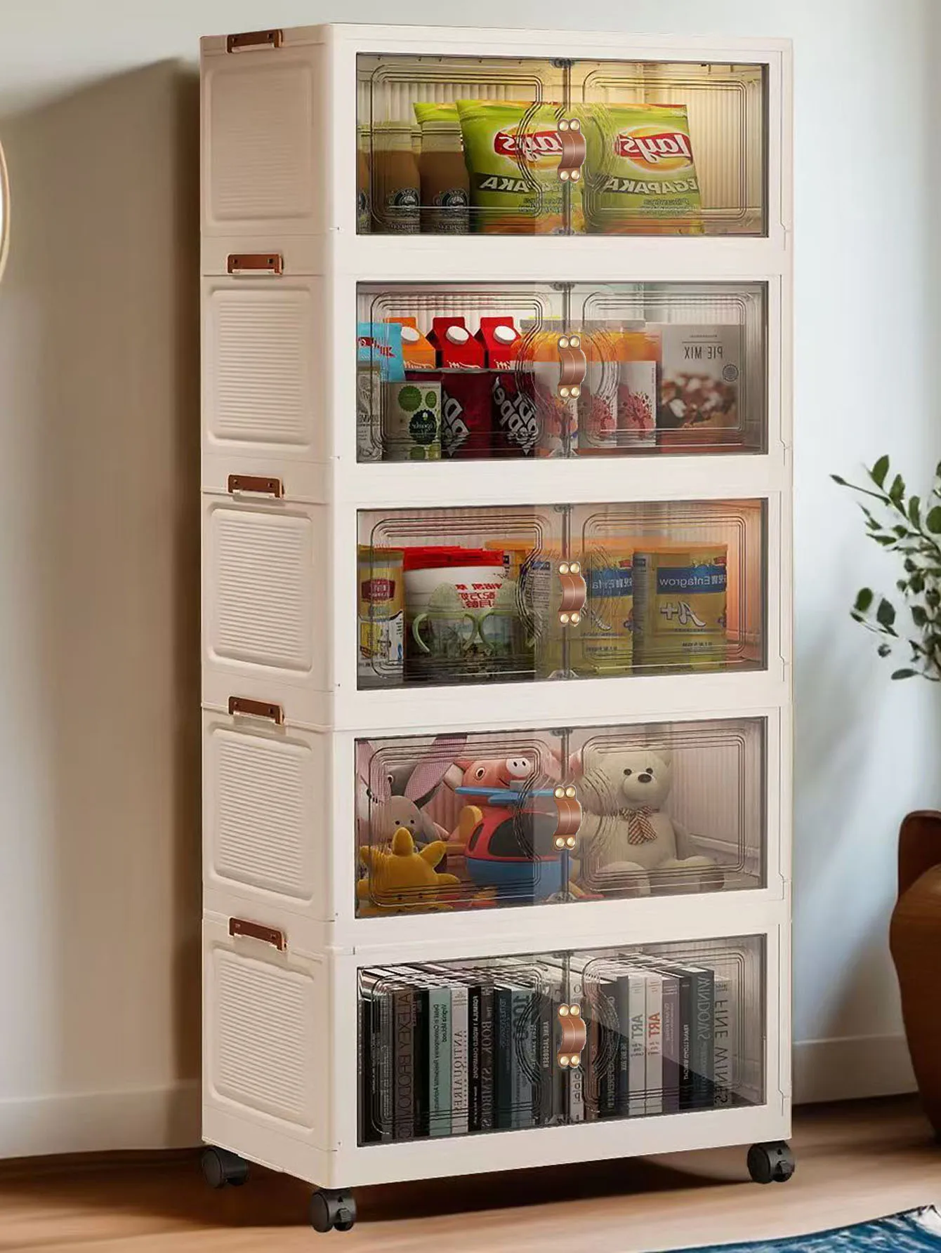 Armario de almacenamiento para niños, armario plegable para dormitorio, sala de estar, armario Simple de gran capacidad para bebé, organizador multifuncional