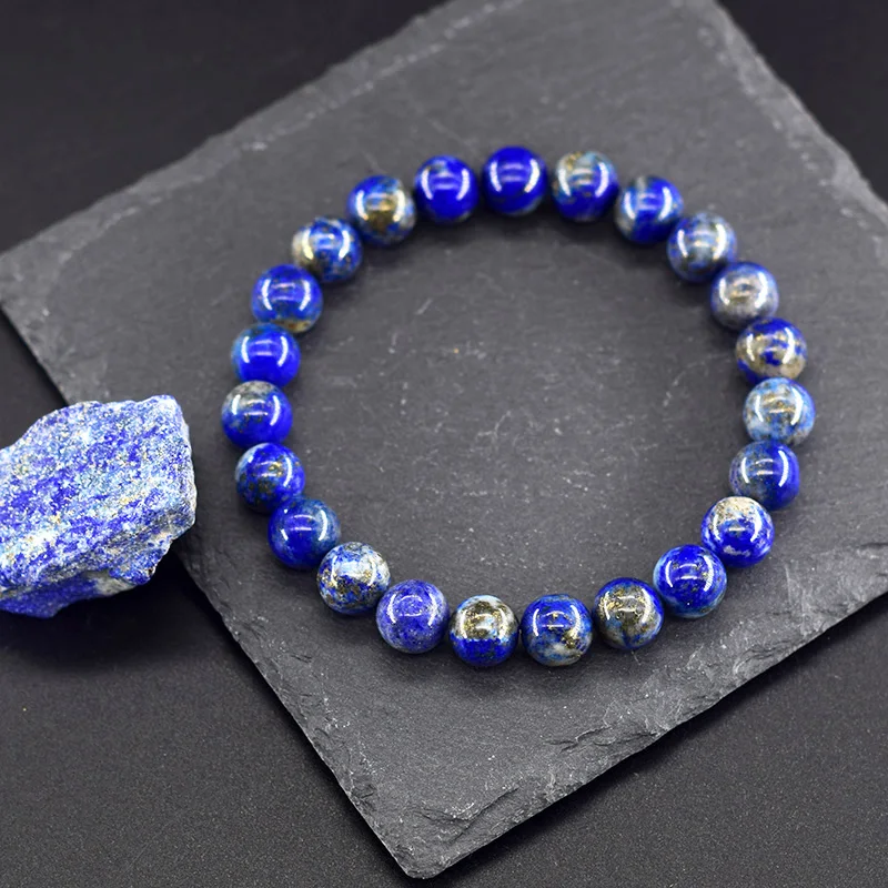 Real 5A Natural Lapis Lazuli Stone Beads Bracelet Homme Genuine Blue Lazurite Gem Original Natural Stone Bracelet for Women Gift