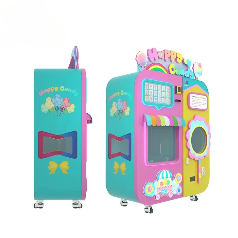

YG Customized Automatic Commercial Candy Floss Machine Amusements Sugar Cotton Candy Floss Robot Vending Machine Cotton Candy