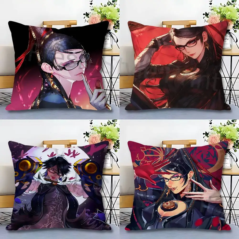Cool B-Bayonettas-S Anime Celebrity Merchandise All-Match Printed Pillow Case Sofa Car Office Room Decoration Protector