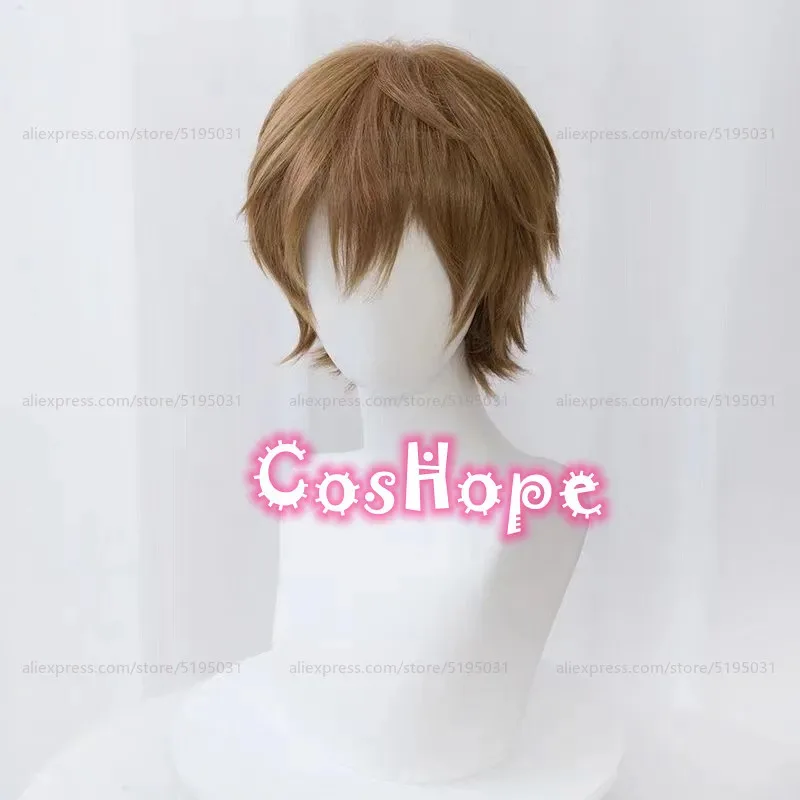 

2025 Naib Subedar 30cm Short Mercenary Brown Wig Anime Cosplay Heat Resistant Synthetic Wigs