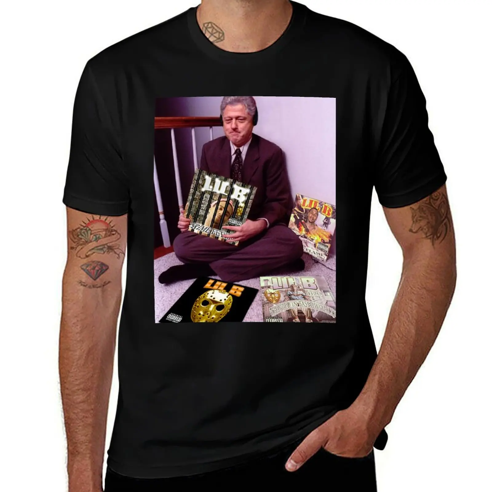 

Bill Clinton listens to Lil B (Rare) T-Shirt cotton t shirts man 100% graphic t shirts for man T-Shirt