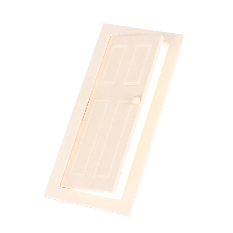 1/12 Scale Dollhouse Door Miniature Interior Wooden Door DIY Dollhouse Furniture Accessories
