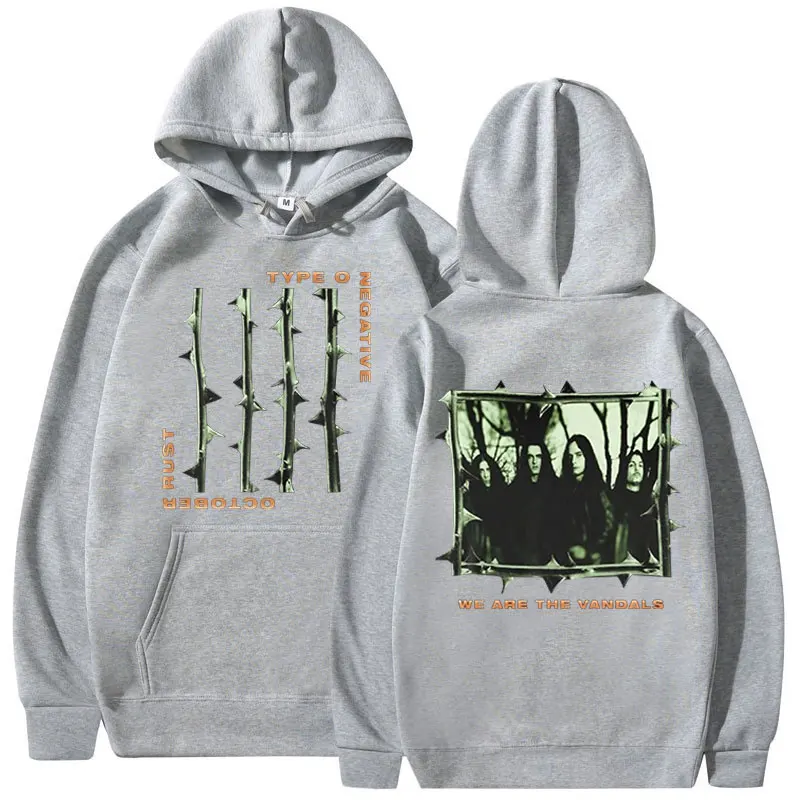 Unisex Type O Negative October Rust Hoodie Autumn Winter Gothic Metal Rock Band Vintage Hip Hop Long Sleeve Pullover Sweatshirt