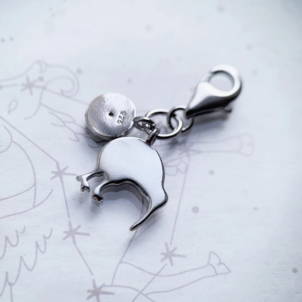 Kiwi & Bird Charms Pendant European Style 925 Sterling Silver Cute Fashion Jewelry Club for Women & Men