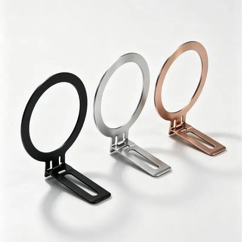 Universal  Magnetic Phone Holder Foldable Ring Grip Phone Stand Compatible Slim Metal Holder