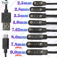 Para reloj inteligente, adaptador de Cable de carga USB tipo C magnético, 2 pines, 4 pines, para adultos y niños, Cable de carga de energía para reloj inteligente