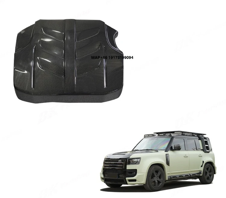 

BK Tuning Defender 90 110 130 Engine Protective Cover Dry Carbon Front Engine Bay Cover for Defender Engine Cover