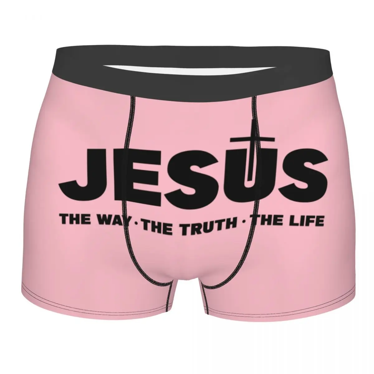 Custom Jesus Boxer Shorts For Homme 3D Print Religion Cross Christian Faith Underwear Panties Briefs Breathable Underpants