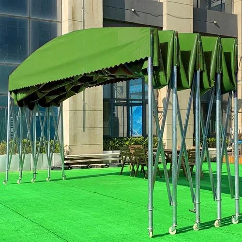 folding extendable foldable waterproof rainproof wind proof metal park exhibition for sund shade garage car parking tent