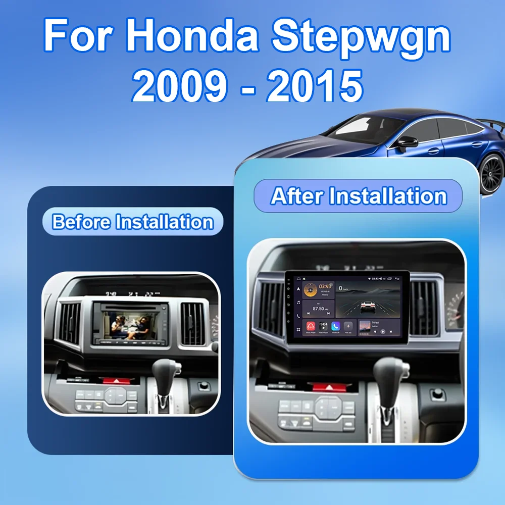 Radio Android 16 Multimedia Player For Honda Stepwgn 2009 -2015 Car Carplay Radio Auto GPS Navigation Bluetooth WIFI NO 2DIN DVD