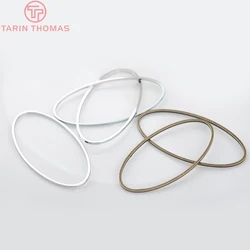 (4175)16x8MM 25x10MM 30x15MM 40x20MM Oval Shape Brass Closed Rings Connect Rings for Diy Jewelry Findings Accessories