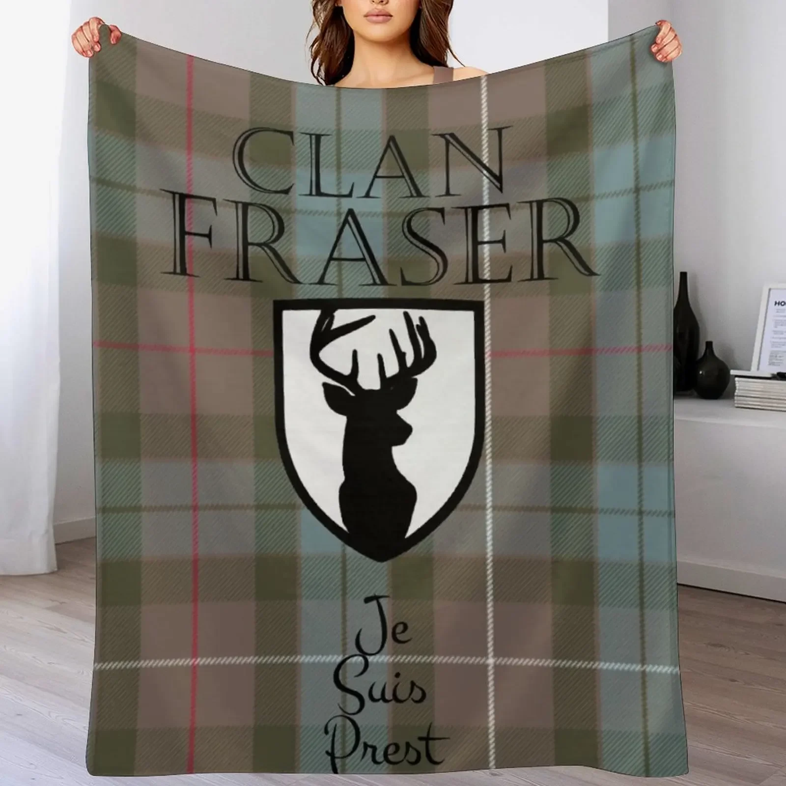 

Outlander/Clan Fraser Throw Blanket Warm Accent Blanket for Living Room Decoration