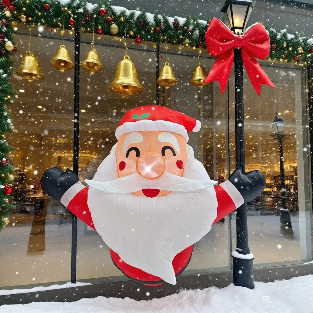 Christmas decoration inflatable Santa air mold hanging window ornament outdoor activity scene arrangement