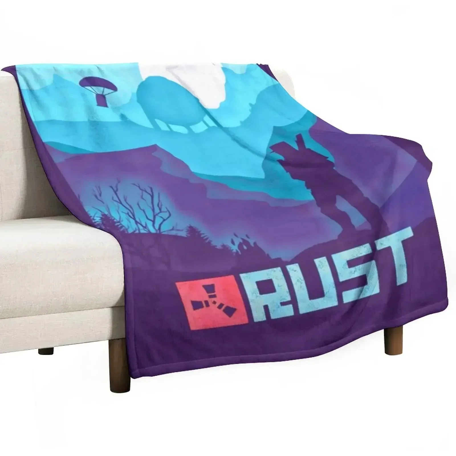 Rust Game Poster Throw Blanket Hair Plush valentine gift ideas christmas decoration Blankets