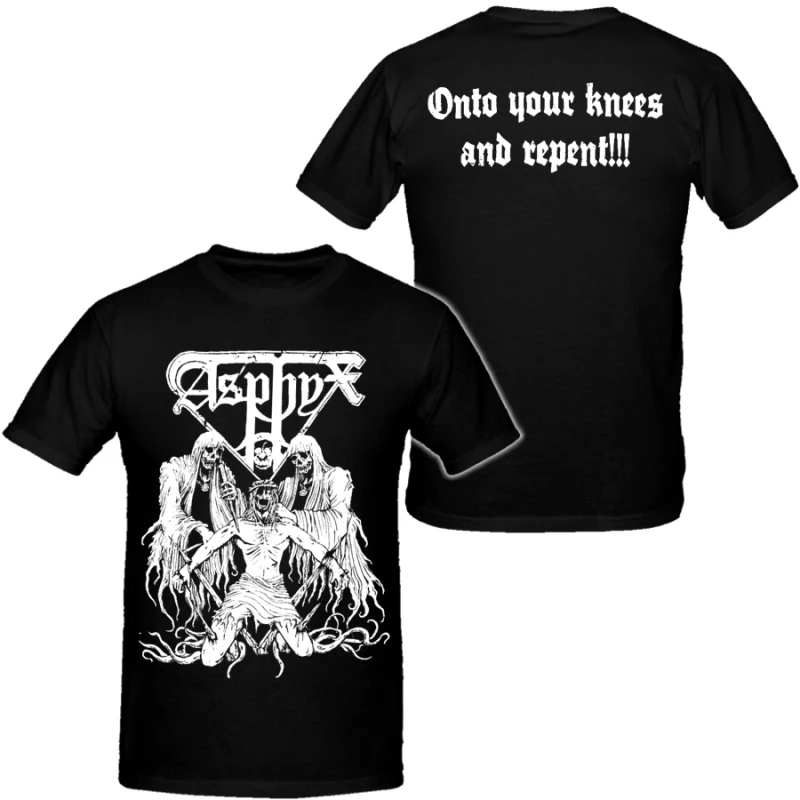 Asphyx  Mens Hip Hop Tshirts Cotton Band Shirt Unisex Summer Short Sleeve Fashion Brand Tee Heavy Metal Vintage Tops